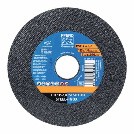 Disco da taglio PFERD PSF STEELOX D115x1,6mm diritto ( 4000841230 )