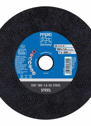 Disco de corte PFERD SG STEEL D180x1,6mm recto (4000841350)