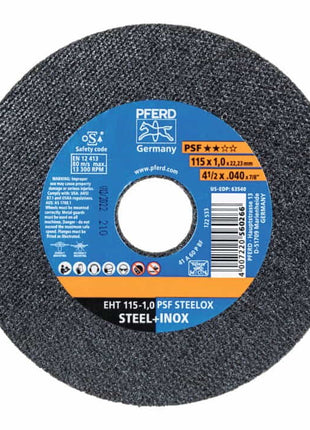 PFERD Disque à tronçonner PSF STEELOX D230x1,9 mm droit ( 4000841236 )