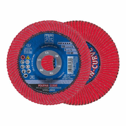 Disco de láminas PFERD POLIFAN CO SGP CURVE STEELOX Ø 125 mm granulometría 60 CURVE ( 4000842358 )