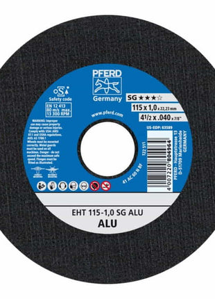 Disco de corte PFERD SG ALU D125x1mm recto (4000843078)