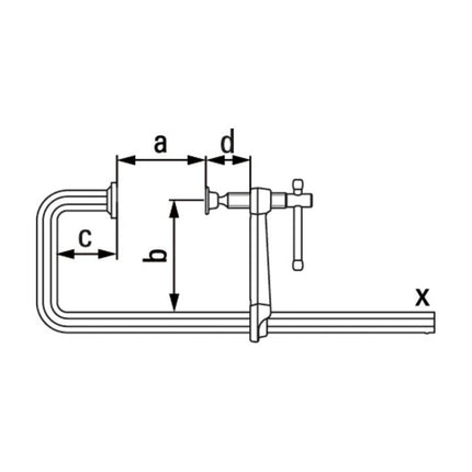 BESSEY SGU high-performance clamp Clamping width 300 mm Projection 140 mm ( 4000831549 )
