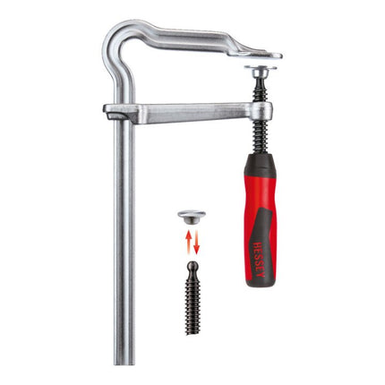 BESSEY all-steel screw clamp OMEGA Clamping width 300 mm Projection 140 mm ( 4000831474 )