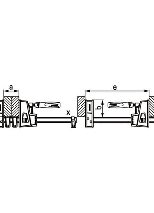 BESSEY Presse à grande surface de serrage KRE60-2K envergure 600 mm col de cygne 95 mm ( 4000831487 )