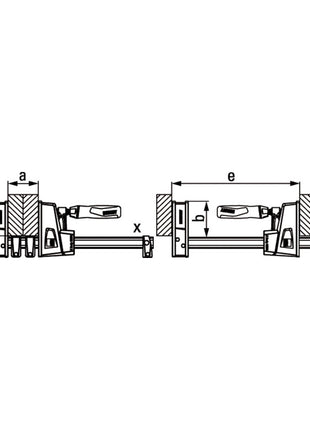 BESSEY Presse à grande surface de serrage KRE envergure 800 mm col de cygne 95 mm ( 4000831606 )