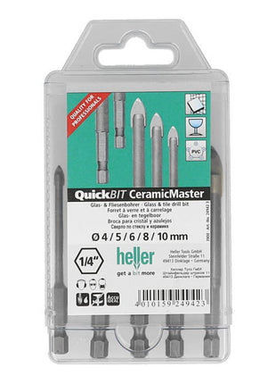 HELLER Juego de brocas QuickBit® Ceramic Master 5 piezas Ø 4, 5, 6, 8, 10 mm (4000864209)