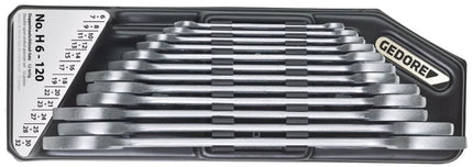 GEDORE double open-end spanner set H 6-120 12-piece SW6-32 mm ( 4000823698 )