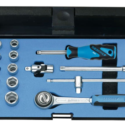 GEDORE socket spanner set 20 EMU-3 16-piece 1/4 ″ ( 4000820540 )