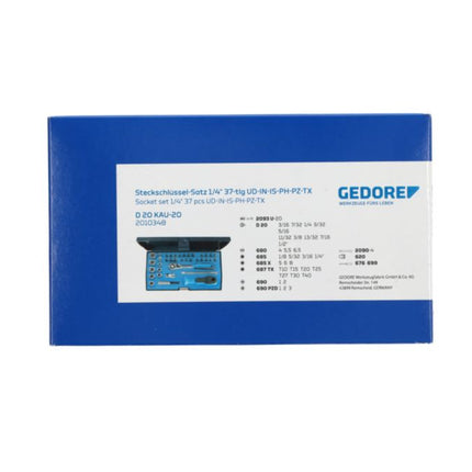 Set di chiavi a bussola GEDORE D 20 KAU-20 37 pezzi 1/4 ″ ( 4000770667 )