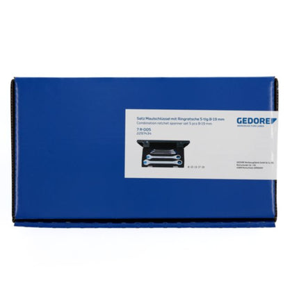 GEDORE ratchet spanner set 7R-005 5-piece spanner widths 8-19 mm ( 4000821988 )