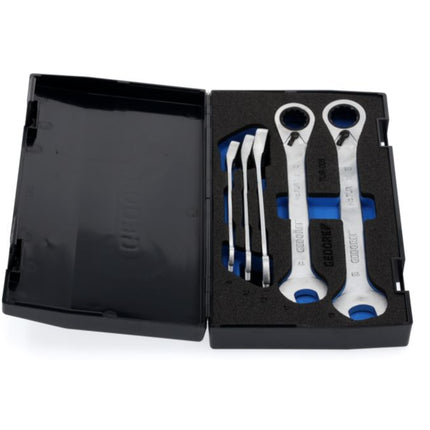 GEDORE Jeu de clés mixtes à cliquet 7 UR-005 5 pcs. ouverture de clés 8-19 mm ( 4000880491 )