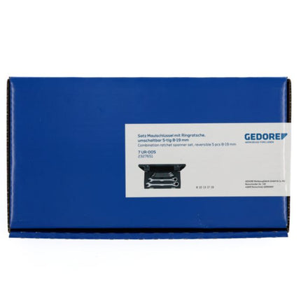 GEDORE Jeu de clés mixtes à cliquet 7 UR-005 5 pcs. ouverture de clés 8-19 mm ( 4000880491 )