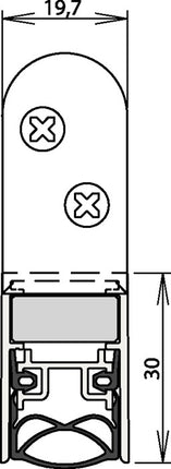 ATHMER Türdichtung Schall-Ex® Ultra WS 1-290 2-seitig Länge 833 mm ( 3327023005 )