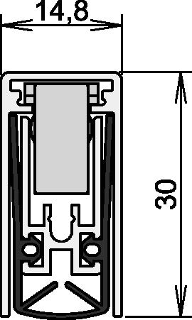 ATHMER Türdichtung Schall-Ex® L-15/30 WS 1-880 1-seitig Länge 708 mm ( 3327023200 )