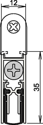 Junta de puerta ATHMER Doppeldicht® M-12/35 1-392 1 lado longitud 1083 mm (3327023067)