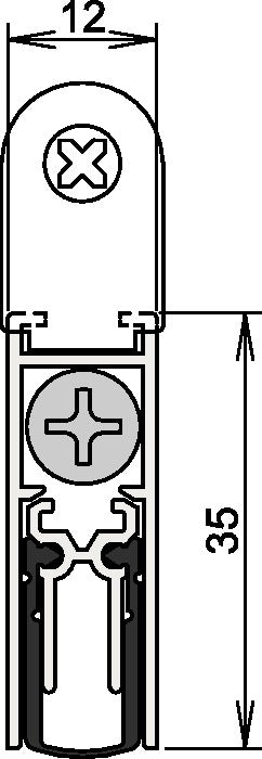 Junta de puerta ATHMER Doppeldicht® M-12/35 1-392 1 lado longitud 1083 mm (3327023067)