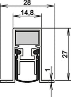 ATHMER Joint de porte Schall-Ex(R) DUO L-15/28 OS 1-404 2 côtés longueur 833 mm ( 3327023036 )