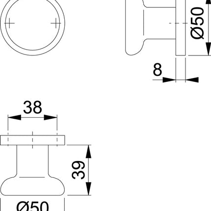 Pomo HOPPE 54/11 aluminio F2 ( 3000252028 )