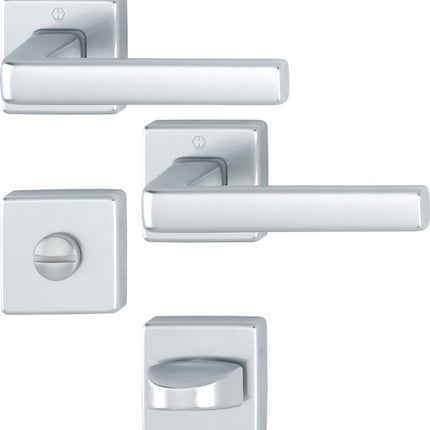 HOPPE Rosettengarnitur Dublin 1124 / 843KV/843KVS Aluminium F1 ( 3000203137 )