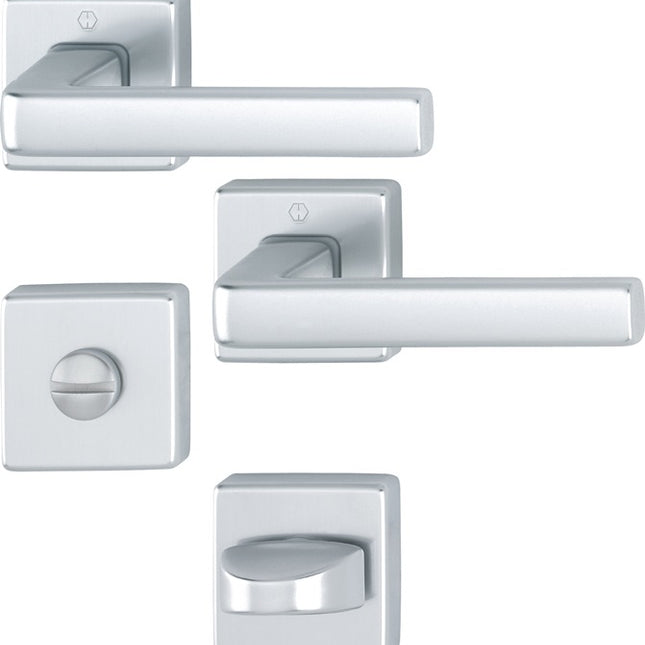 HOPPE set di rose Dublin 1124 / 843KV/843KVS Alluminio F1 ( 3000203137 )