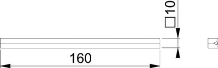 HOPPE tige carrée tige profilée carrée 10 x 160 mm ( 3311003018 )