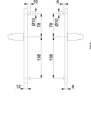 Meble HOPPE Security Pisa M151/361A/360 Mosiądz F77-R ( 3000250992 )