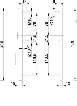 Para płyt długich HOPPE E2222ZA/2210 mat F69 ( 3000209810 )