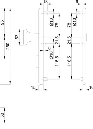 HOPPE Schutzgarnitur 86G/3332ZA/3310 Aluminium F1 ( 3000209785 )