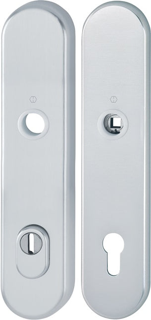 HOPPE coppia di piastre lunghe E3332ZA/3310 F1 / argento F1 ( 3000209807 )