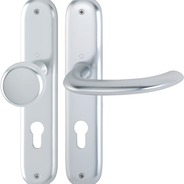 HOPPE long plate set Marseille 53/273P/1138 Aluminium F1 ( 3000252629 )