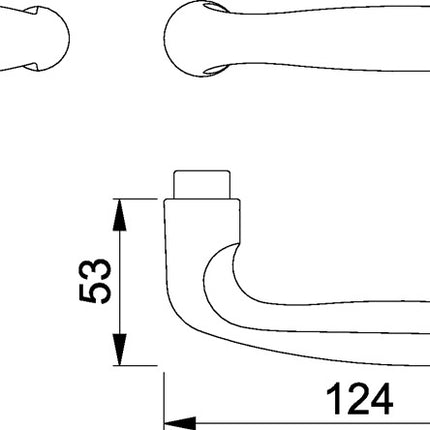 HOPPE coppia di maniglie a leva Verona 1510 alluminio F2 ( 3000252586 )