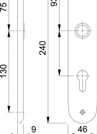 Para płyt długich HOPPE 273P F1 / kolor naturalny F1 ( 3000252562 )