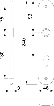 Para płyt długich HOPPE 273P F1 / kolor naturalny F1 ( 3000252562 )