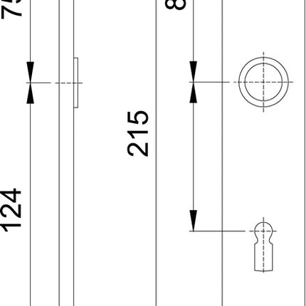 HOPPE coppia di piastre lunghe 202SP F2 / nichel argento F2 ( 3000252125 )