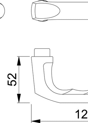 HOPPE Türdrückerlochteil London 113 Aluminium F2 / neusilberfarbig ( 3000252121 )