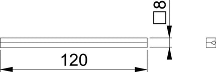 HOPPE square spindle Profile spindle square 8 x 120 mm ( 3311003014 )