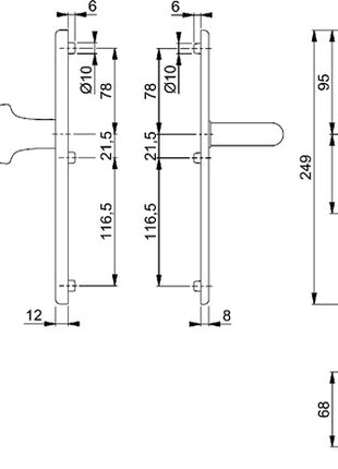 HOPPE Rozeta zabezpieczająca Baden E86G/3331A/3440/1388Z Stal nierdzewna F69 ( 3000220007 )