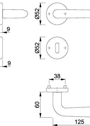 Juego de rosetas HOPPE Helsingborg E1730Z/17KV/17KVS acero inoxidable F69 (3000252229)