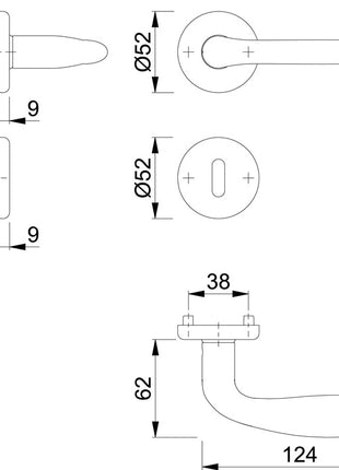 Zestaw rozet HOPPE Cardiff E1850Z/17KV/17KVS stal nierdzewna F69 ( 3000252227 )