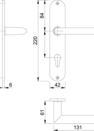 HOPPE zestaw długich rozet Stockholm E1140Z/302 stal nierdzewna F69 ( 3000252143 )