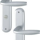 HOPPE Garniture à plaque longue New York 1810/273P aluminium F1 ( 3000203552 )