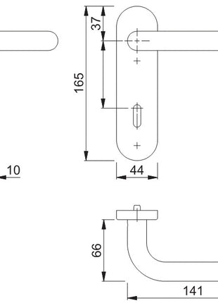 HOPPE zestaw rozet Paris E138/353KH stal nierdzewna F69 ( 3000203104 )