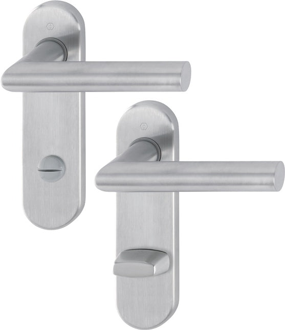HOPPE short escutcheon set Amsterdam E1400Z/353K stainless steel F69 ( 3000203006 )