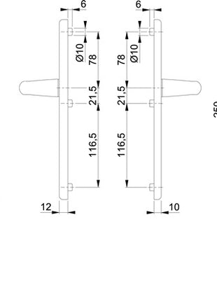 Juego de protección HOPPE Tôkyô 1710/3331/3410 aluminio F1 (3000209028)