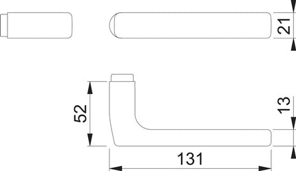 HOPPE lever handle hole part Dallas E1643Z stainless steel F69 matt stainless steel ( 3000209775 )