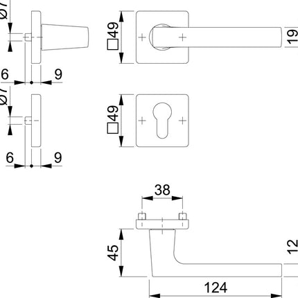 HOPPE Garniture à rosette Dallas M1643/843KV/843KVS Laiton F96-1-R ( 8000460257 )