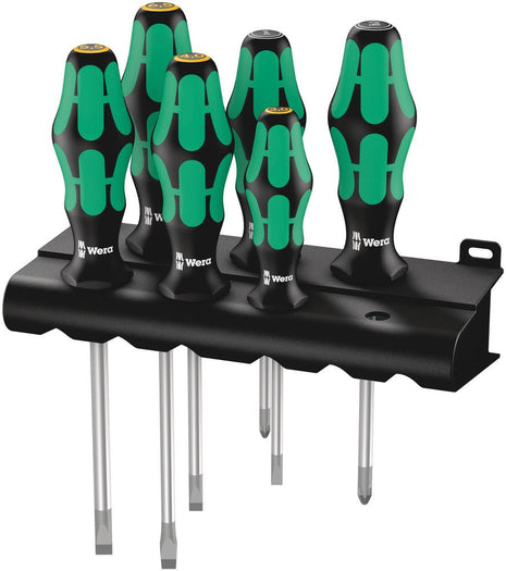 WERA screwdriver set 334/355/6 6-piece slotted / PZD ( 4000827741 )