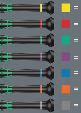 WERA Elektronik-Feinmechanik-Schraubendreher 2054 6-KT. 0,9 mm Klingenlänge 40 mm ( 4300001791 )