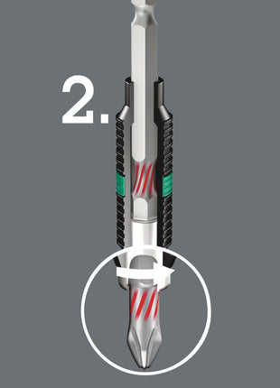 WERA Embout 855/1 BTH 1/4 po. PZD 2 longueur 25 mm ( 4000829561 )