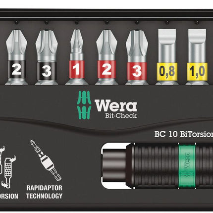WERA Bit-Check 10 BiTorsion 1 10-piece bit set ( 4000829670 )